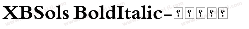 XBSols BoldItalic字体转换